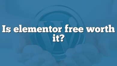 Is elementor free worth it?