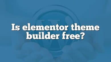 Is elementor theme builder free?