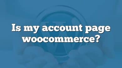 Is my account page woocommerce?