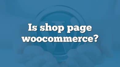 Is shop page woocommerce?