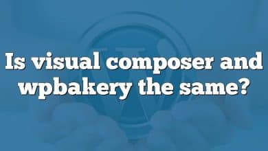 Is visual composer and wpbakery the same?