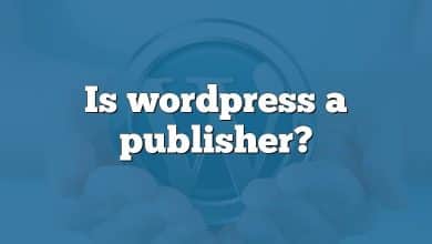 Is wordpress a publisher?