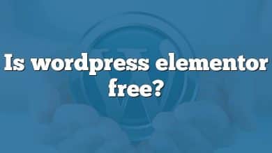 Is wordpress elementor free?