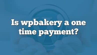 Is wpbakery a one time payment?