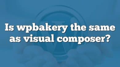 Is wpbakery the same as visual composer?