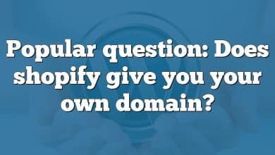 Popular question: Does shopify give you your own domain?