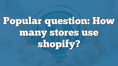 Popular question: How many stores use shopify?