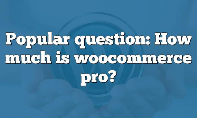 Popular question: How much is woocommerce pro?