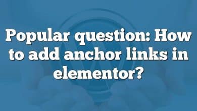 Popular question: How to add anchor links in elementor?