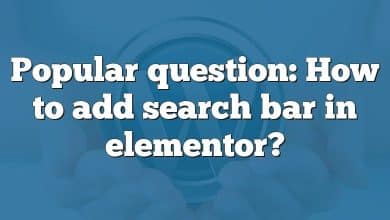 Popular question: How to add search bar in elementor?