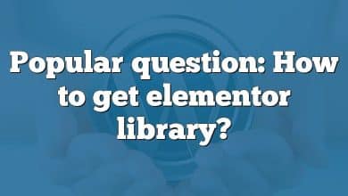 Popular question: How to get elementor library?