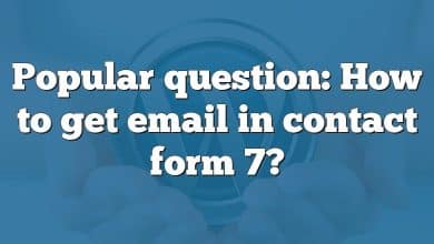 Popular question: How to get email in contact form 7?