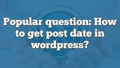 Popular question: How to get post date in wordpress?