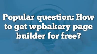 Popular question: How to get wpbakery page builder for free?