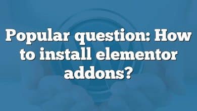 Popular question: How to install elementor addons?