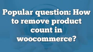 Popular question: How to remove product count in woocommerce?