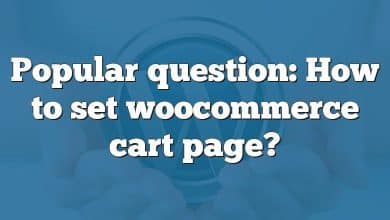 Popular question: How to set woocommerce cart page?