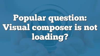 Popular question: Visual composer is not loading?