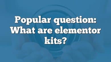 Popular question: What are elementor kits?