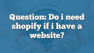 Question: Do i need shopify if i have a website?