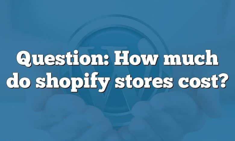 Question: How much do shopify stores cost?