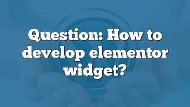 Question: How to develop elementor widget?