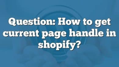 Question: How to get current page handle in shopify?