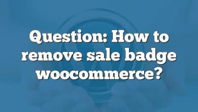 Question: How to remove sale badge woocommerce?