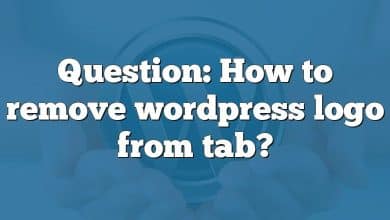 Question: How to remove wordpress logo from tab?