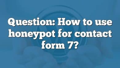 Question: How to use honeypot for contact form 7?