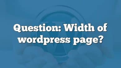 Question: Width of wordpress page?