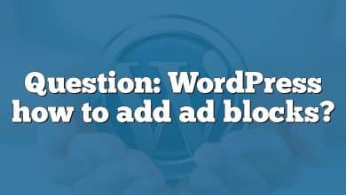 Question: WordPress how to add ad blocks?