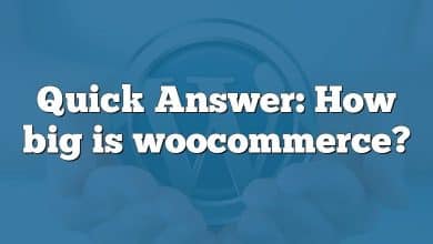 Quick Answer: How big is woocommerce?