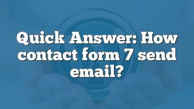 Quick Answer: How contact form 7 send email?