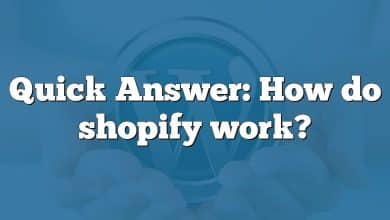 Quick Answer: How do shopify work?