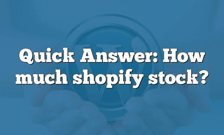 Quick Answer: How much shopify stock?