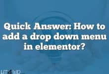 Quick Answer: How to add a drop down menu in elementor?