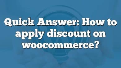 Quick Answer: How to apply discount on woocommerce?