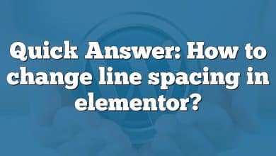 Quick Answer: How to change line spacing in elementor?