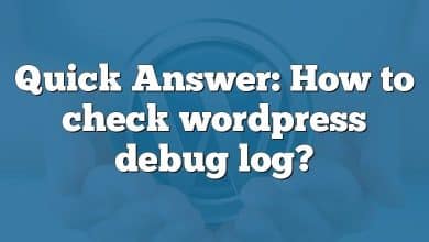 Quick Answer: How to check wordpress debug log?