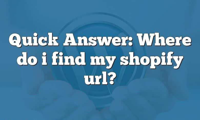 Quick Answer: Where do i find my shopify url?