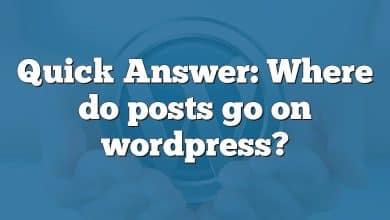 Quick Answer: Where do posts go on wordpress?