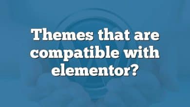 Themes that are compatible with elementor?