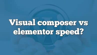 Visual composer vs elementor speed?