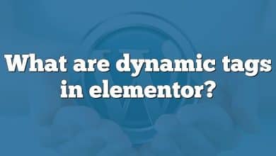 What are dynamic tags in elementor?