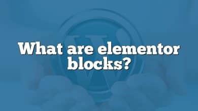 What are elementor blocks?