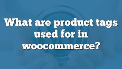 What are product tags used for in woocommerce?