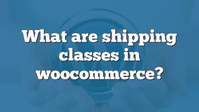What are shipping classes in woocommerce?