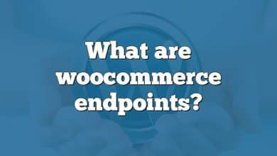 What are woocommerce endpoints?