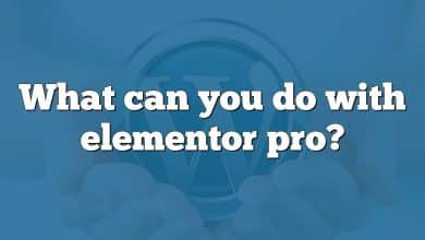 What can you do with elementor pro?